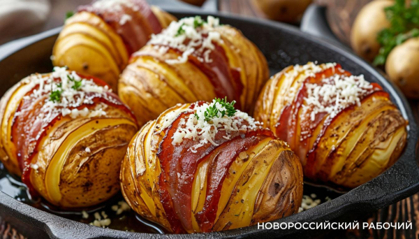 Сочная картошечка с сыром в беконе
