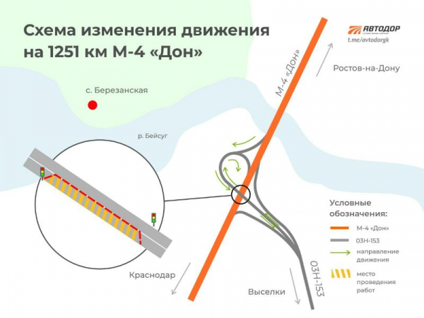 Внимание, водители: на участке трассы М-4 «Дон» введут реверс
