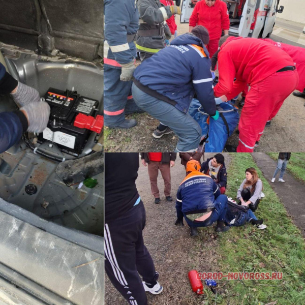 Под Новороссийском легковушка на скорости влетела в грузовик