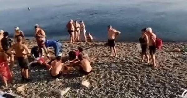 В Новороссийске пьяного дебошира на пляже усмирили росгвардейцы