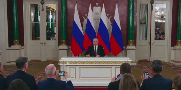 Ночное выступление Путина: Россия предложила Украине прямые переговоры