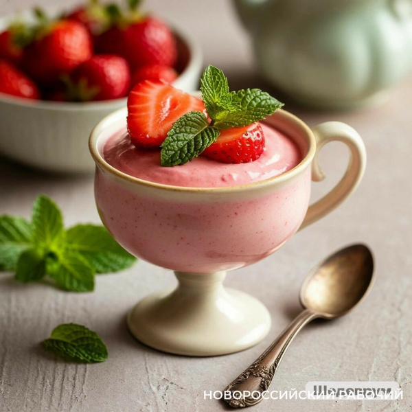 Творожно-клубничный мусс – худеем вкусно