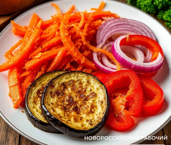 Закуска из баклажанов, моркови и болгарского перца Закуска из баклажанов, моркови и болгарского перца